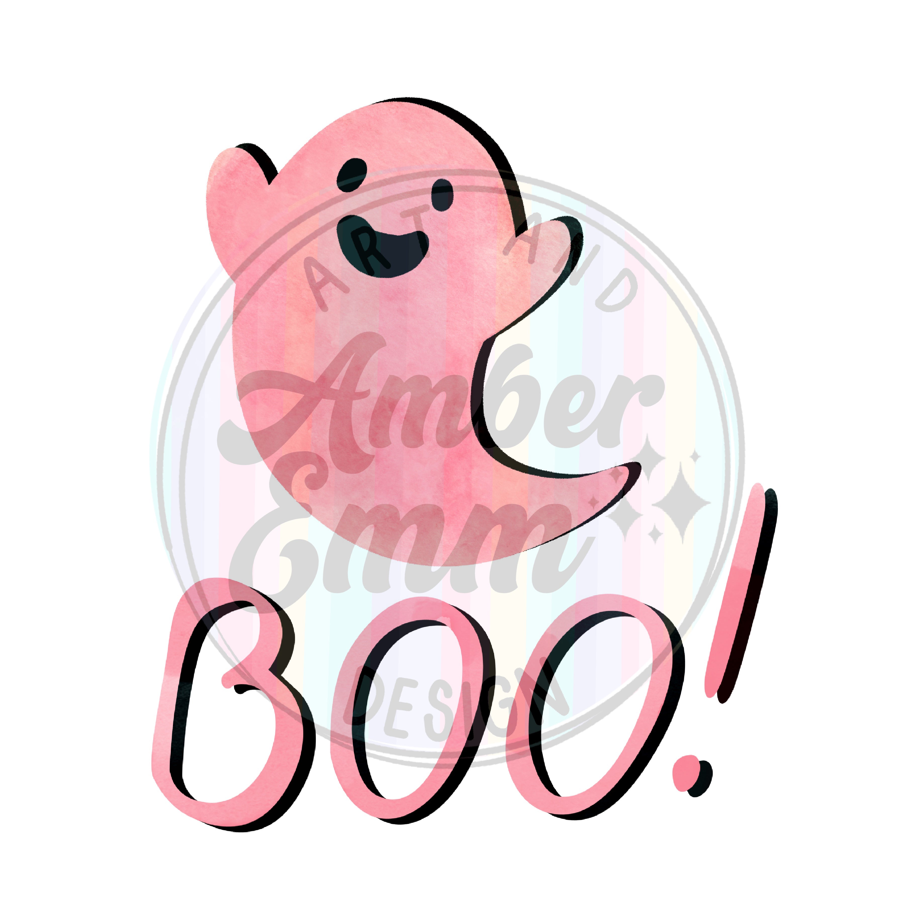 BOO pink PNG