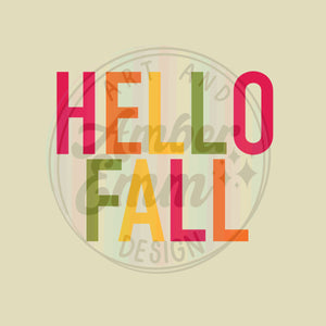 Hello Fall PNG